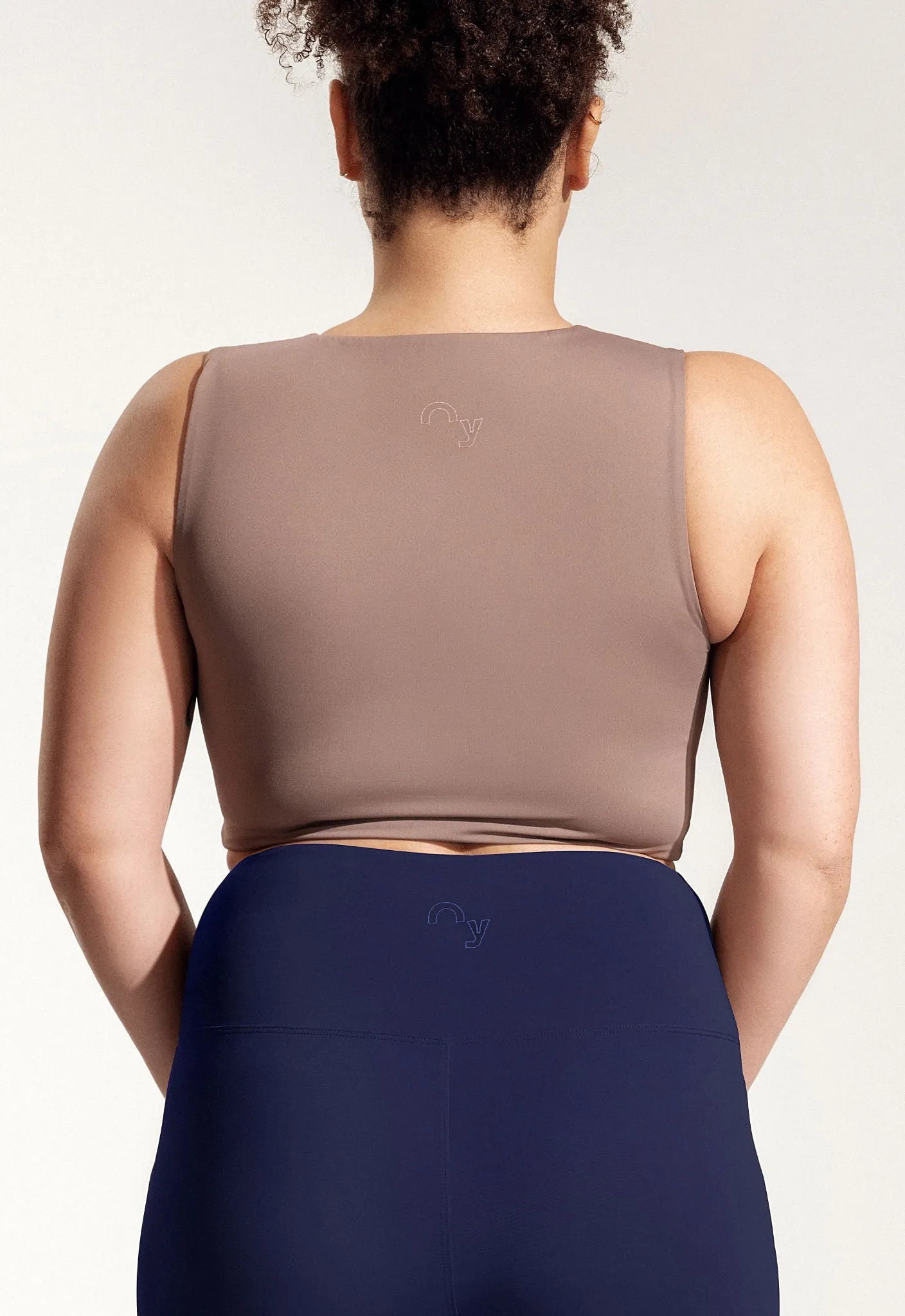 Yoga Top "Amber" in beige brown