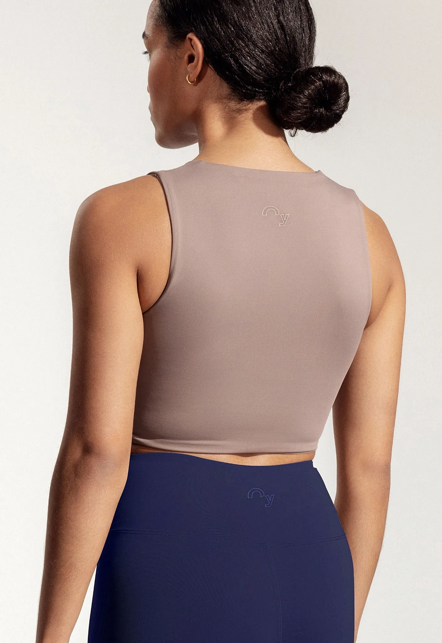 Yoga Top "Amber" in beige brown