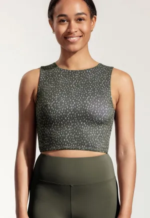 Yoga Top "Amber" with Green Moon