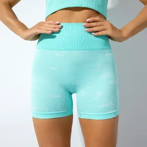 Zesty High-Rise Seamless Distressed Biker Shorts
