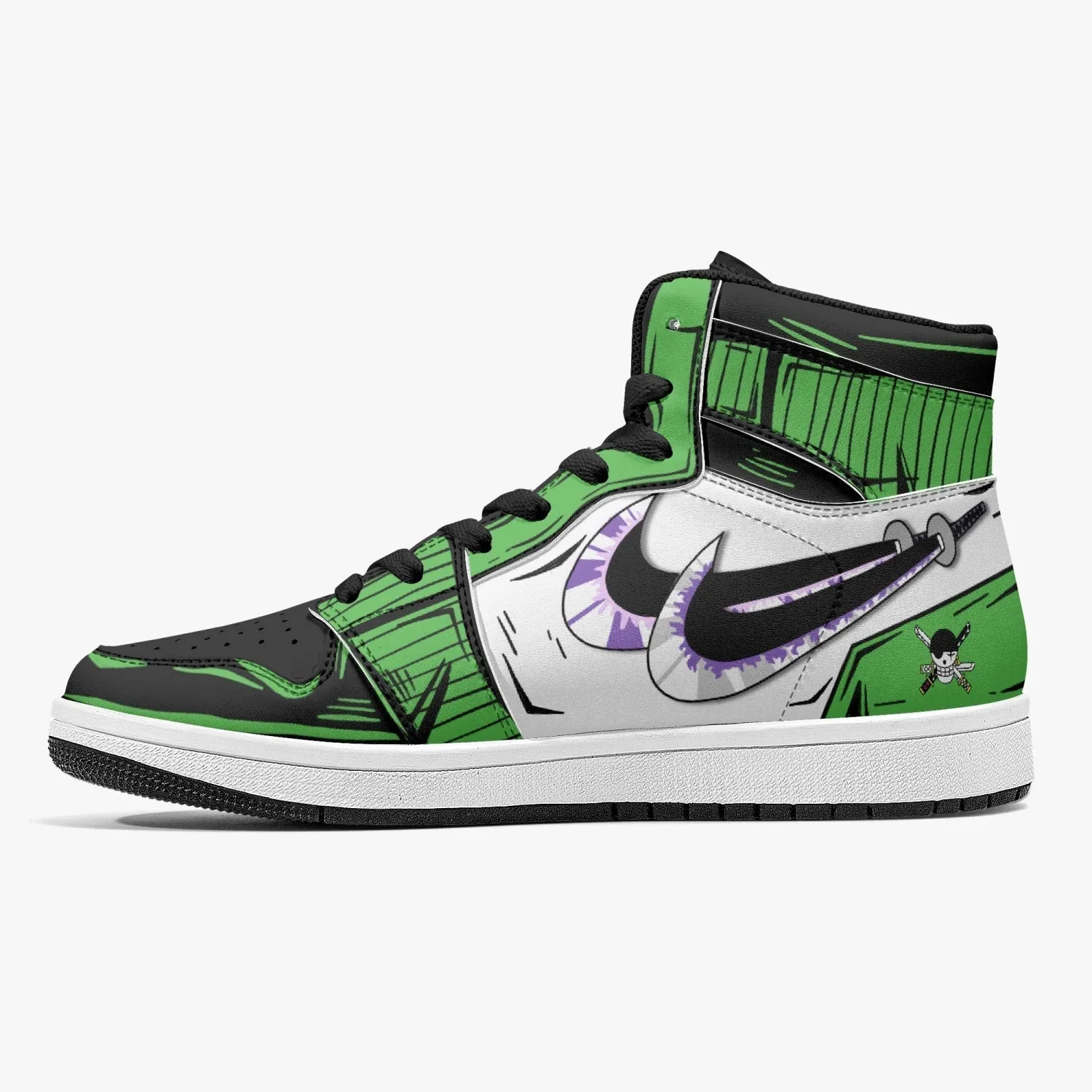 Zoro Roronoa One Piece Mid 1 Basketball Shoes